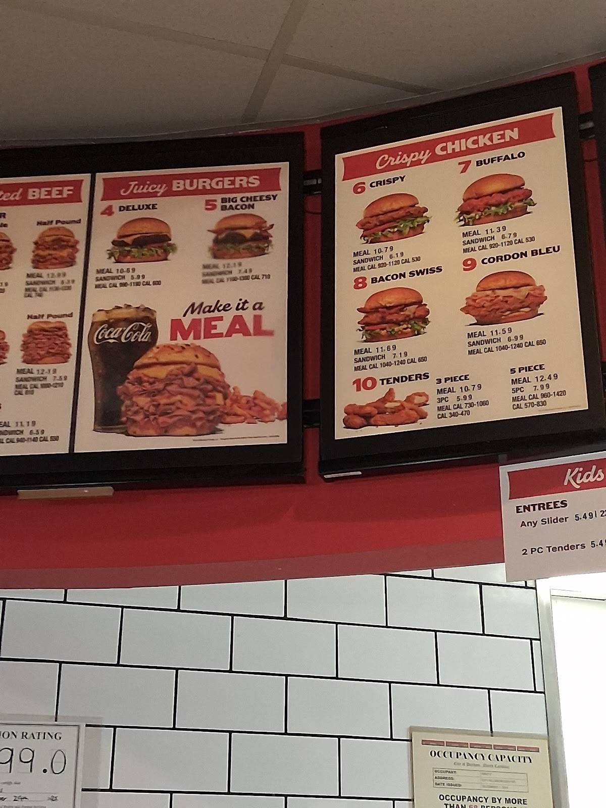 Arby's меню