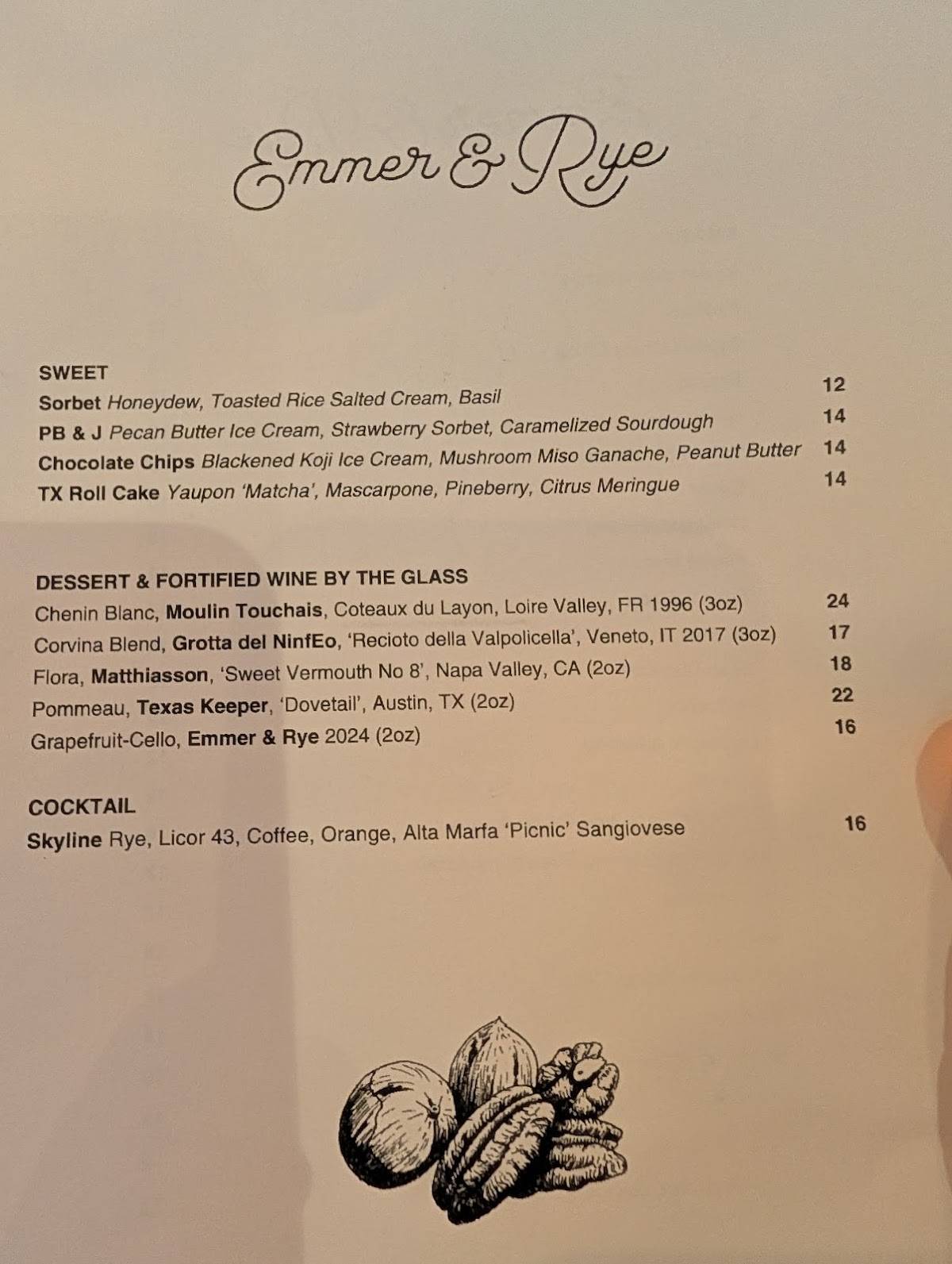 Emmer & Rye меню