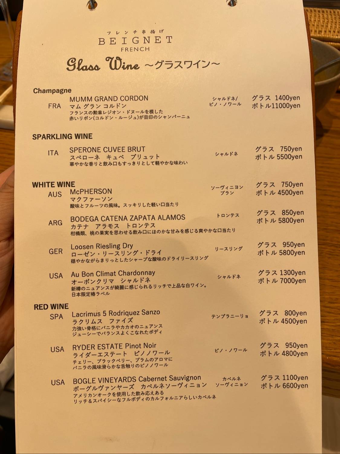 BEIGNET меню