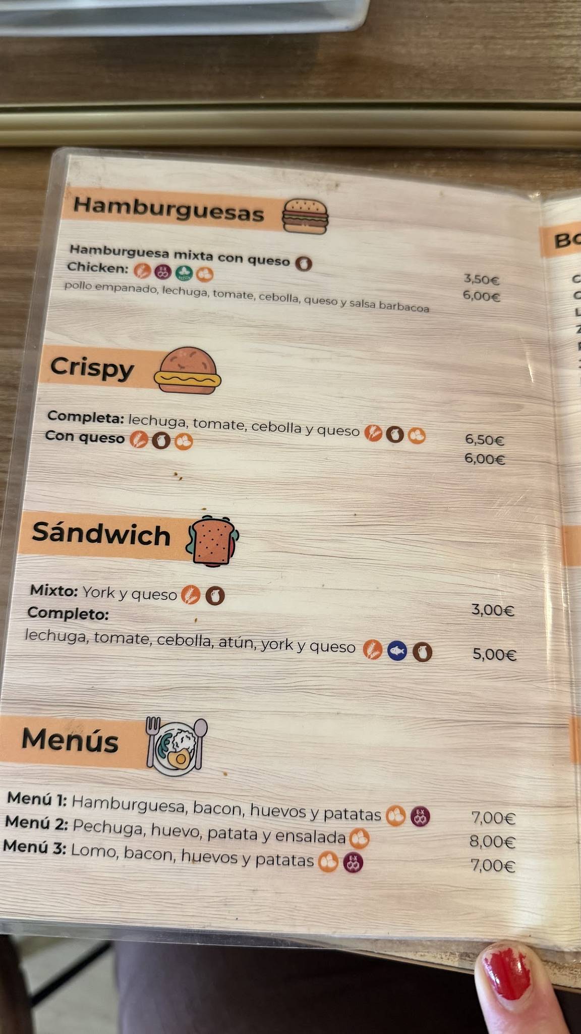 Bar Barroco меню