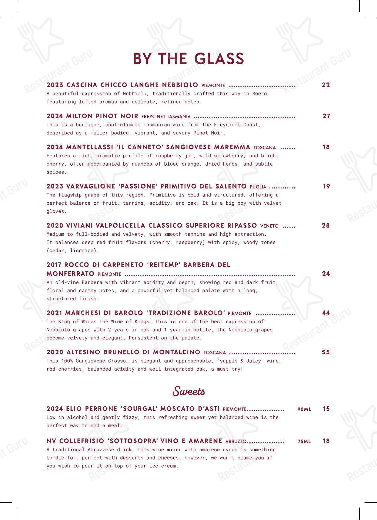 Меню ресторана Bar Infinita - Boronia Catering Menu Pack