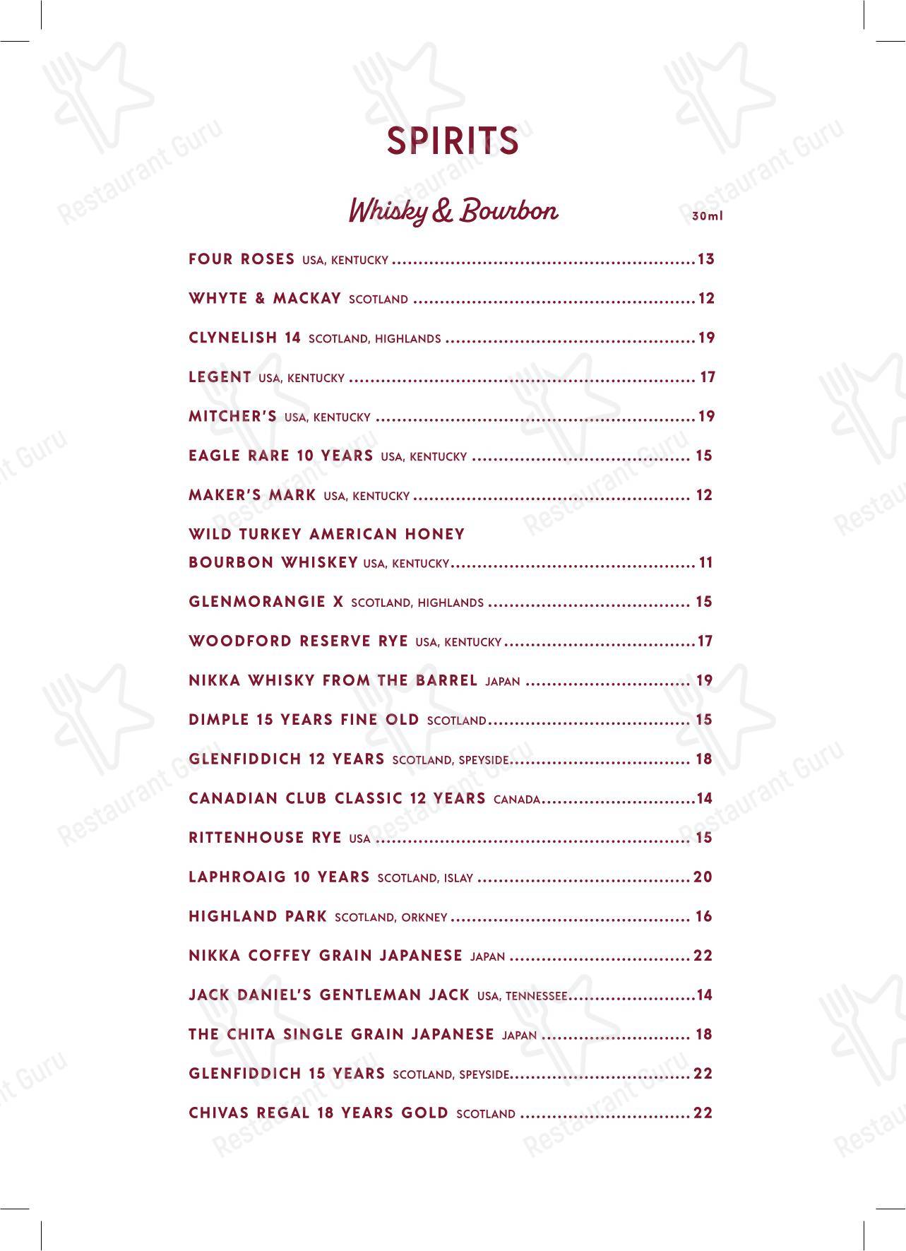 Меню ресторана Bar Infinita - Boronia Catering Menu Pack