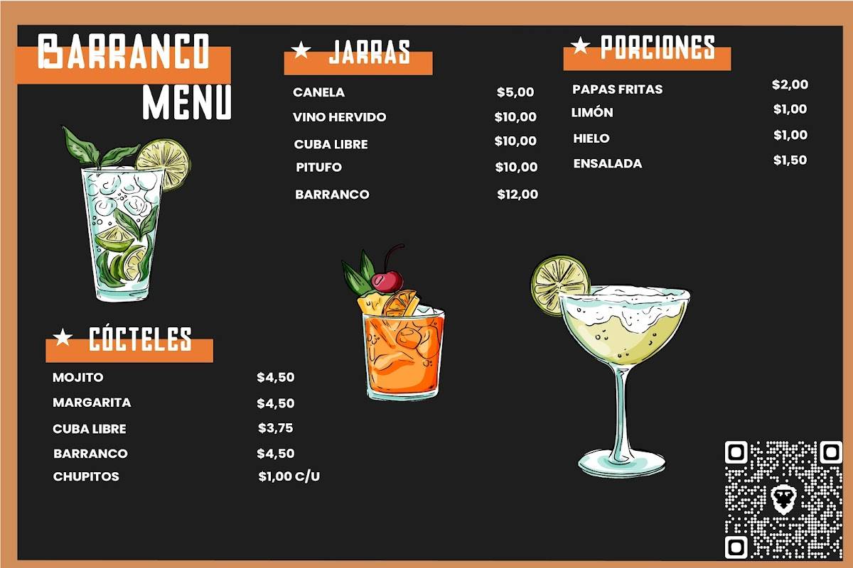 Barranco Bar меню