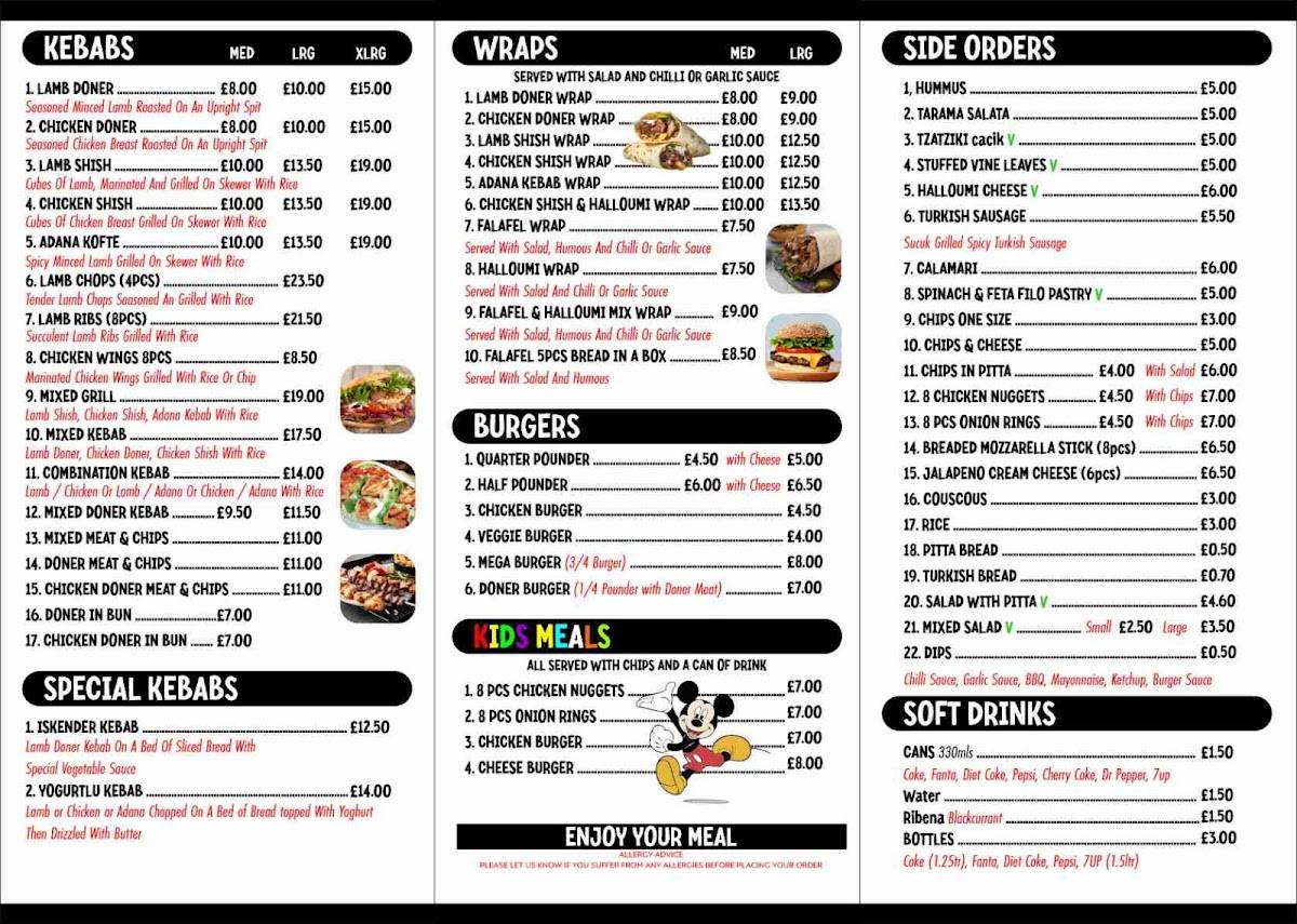 Basildon Turkish Grill меню