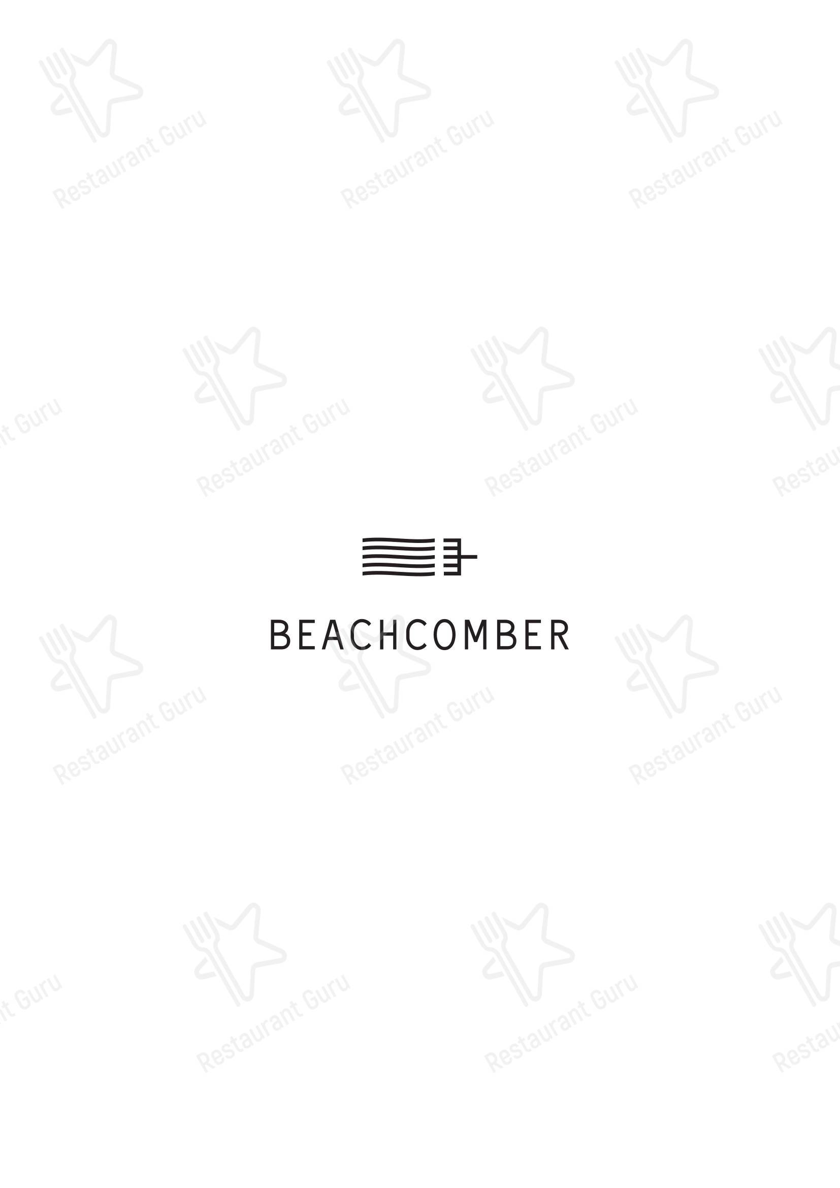 Beachcomber Bar Restaurant Stalis в Сталиде - Меню