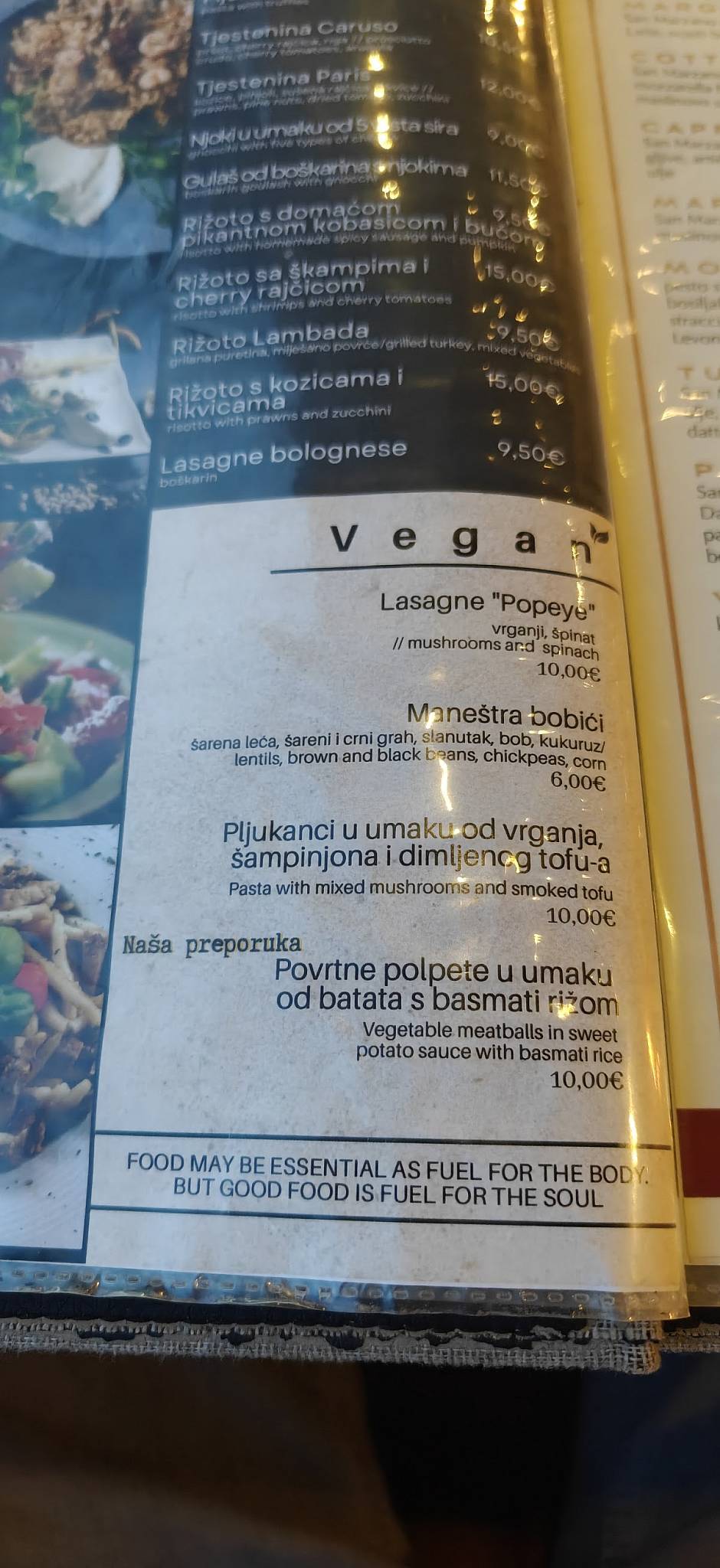 Bistro Paris (Kalorija) меню