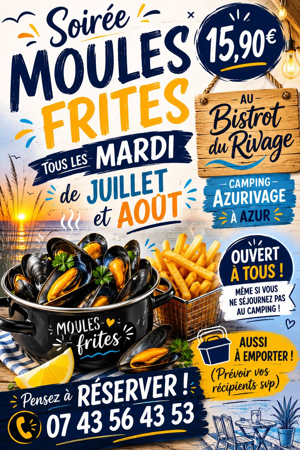 Bistrot du Rivage меню