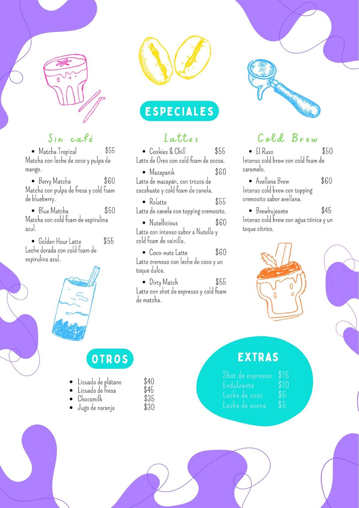 Boceto Café меню