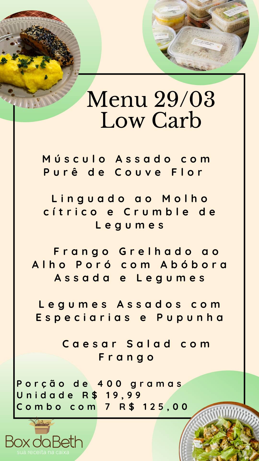 Comida na Marmita меню