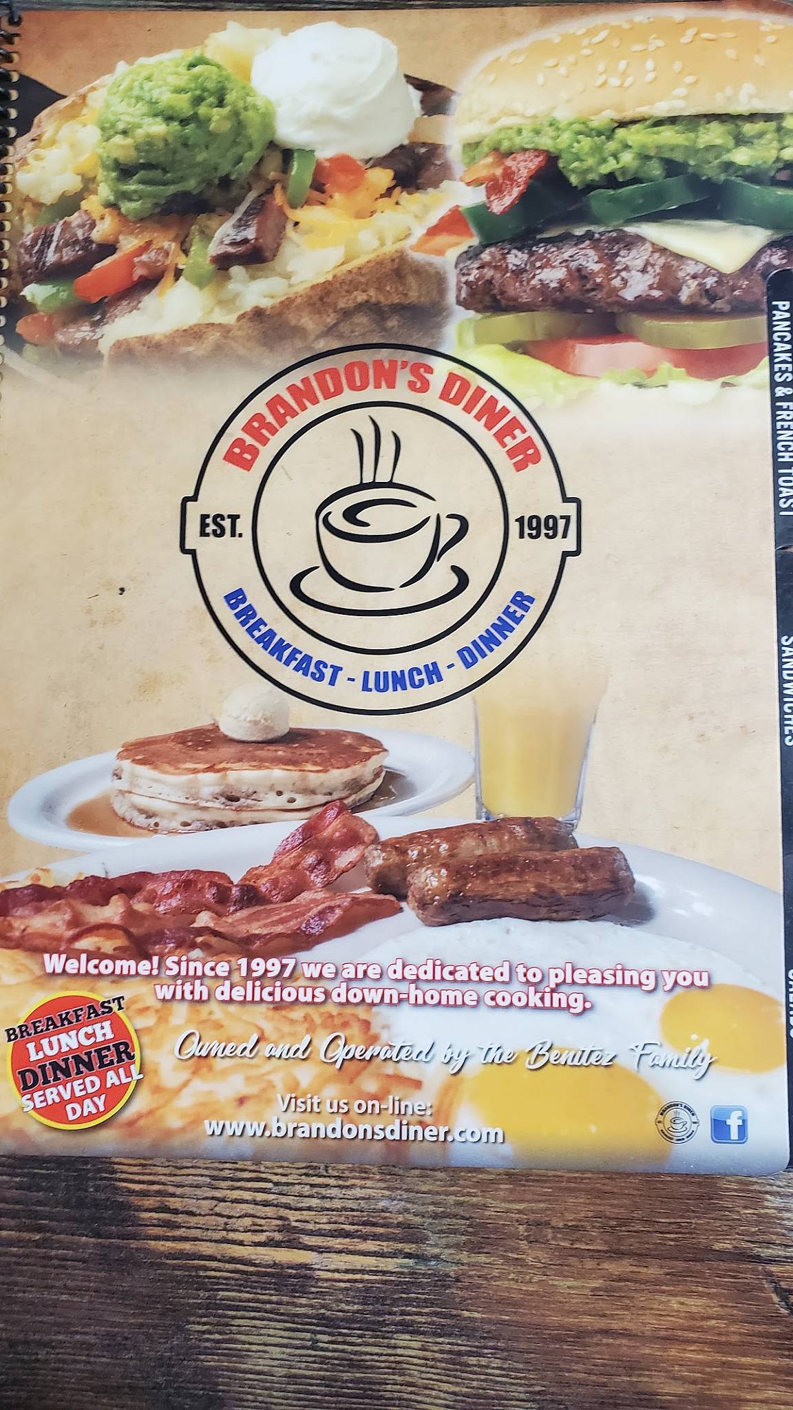 Brandon's Diner меню