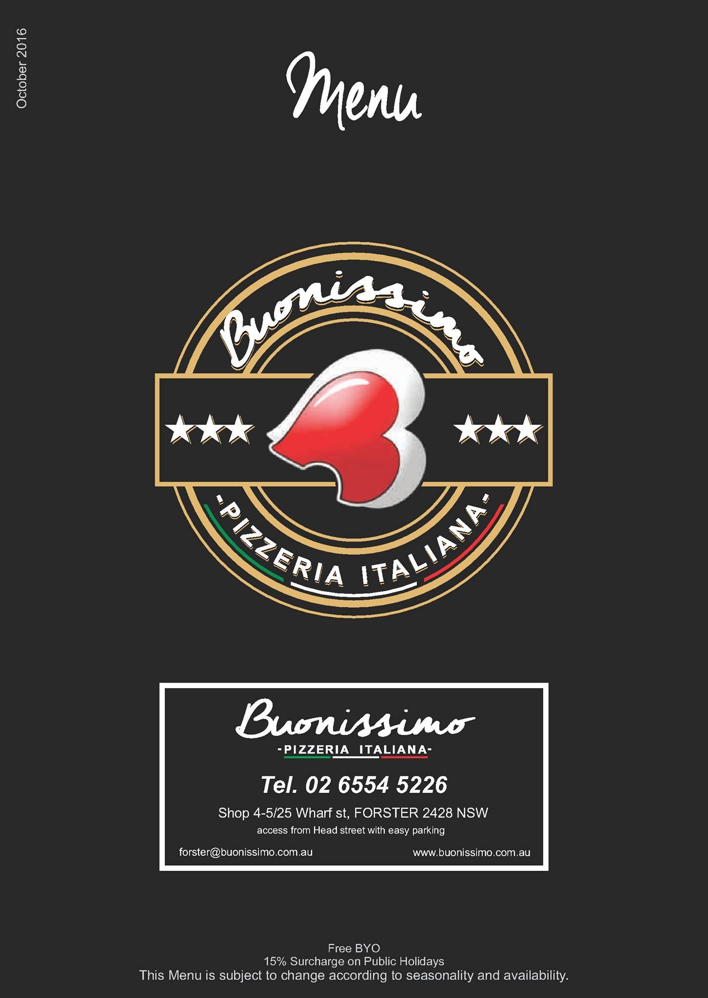 Buonissimo Gelato меню