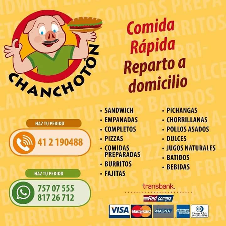 CHANCHOTON COMIDA RAPIDA меню