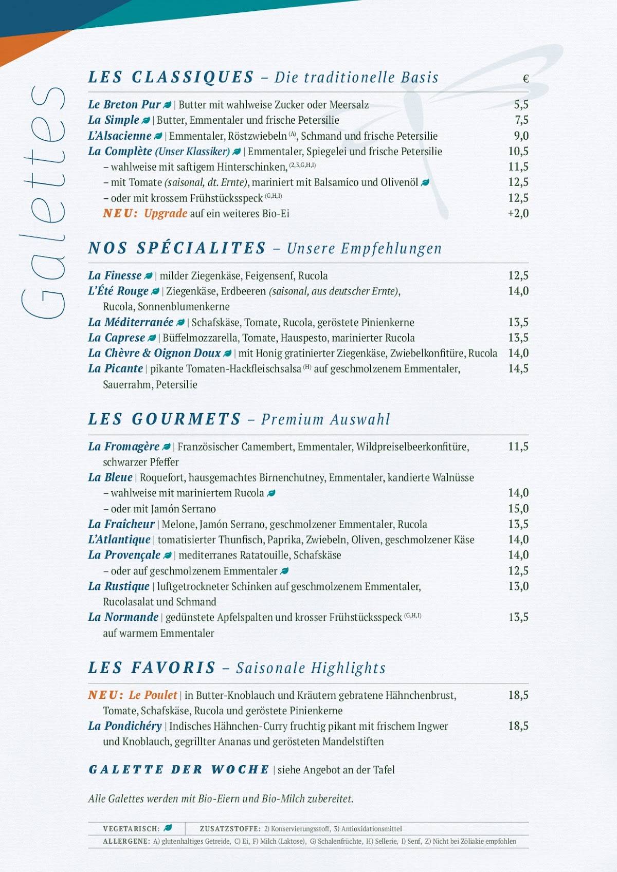 Cado's Café & Crêperie меню