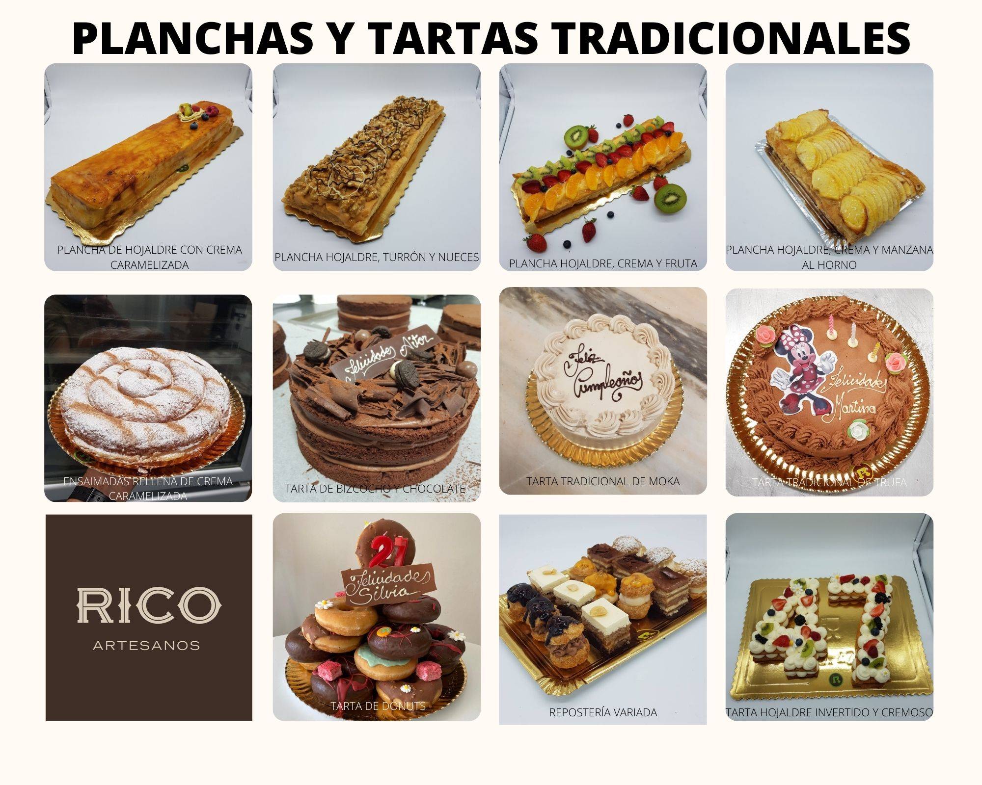 Pastelería Rico. меню