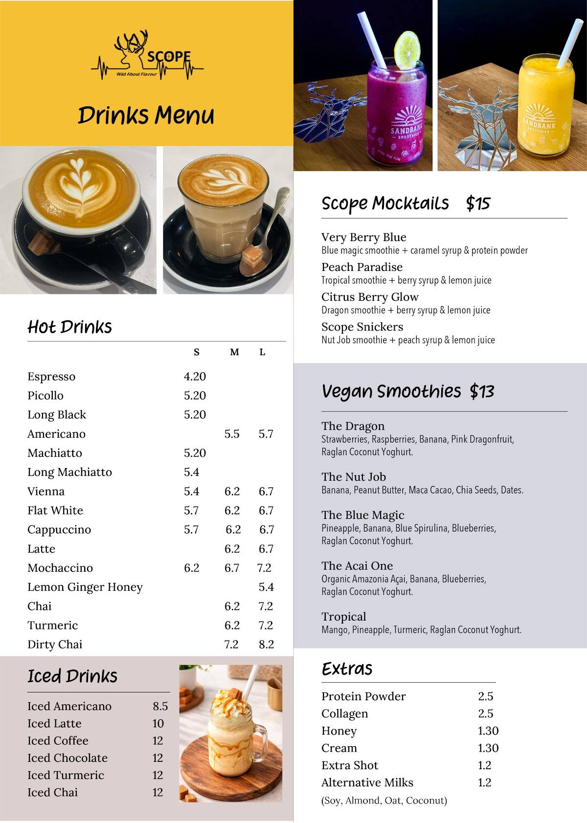 Scope Cafe Rotorua меню