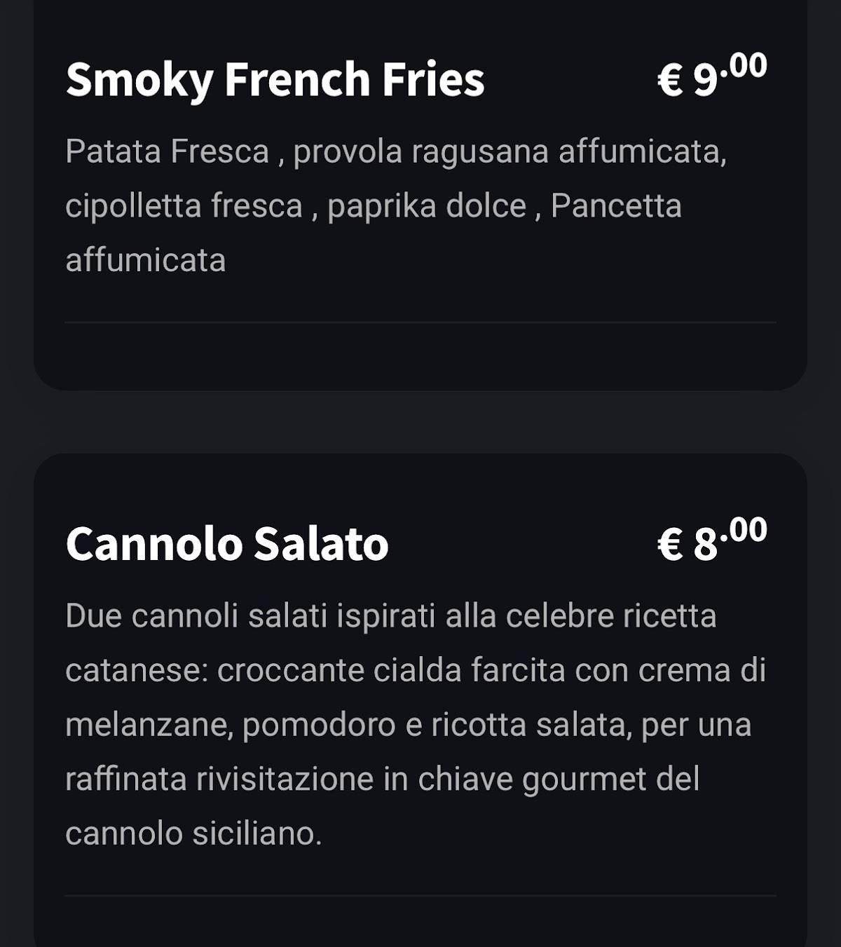 Caffè Giorgia меню