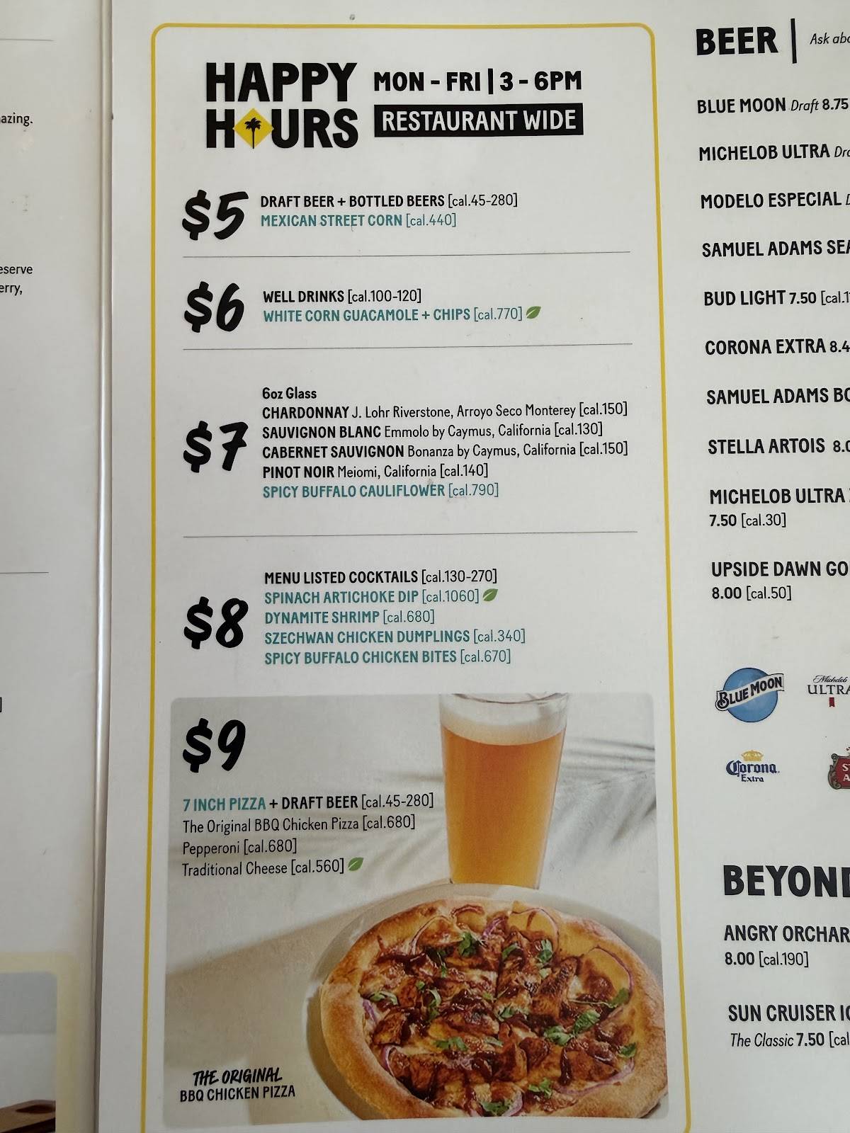California Pizza Kitchen меню