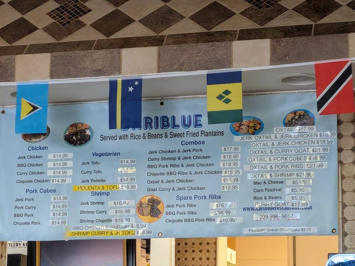 CariBlueResturant меню