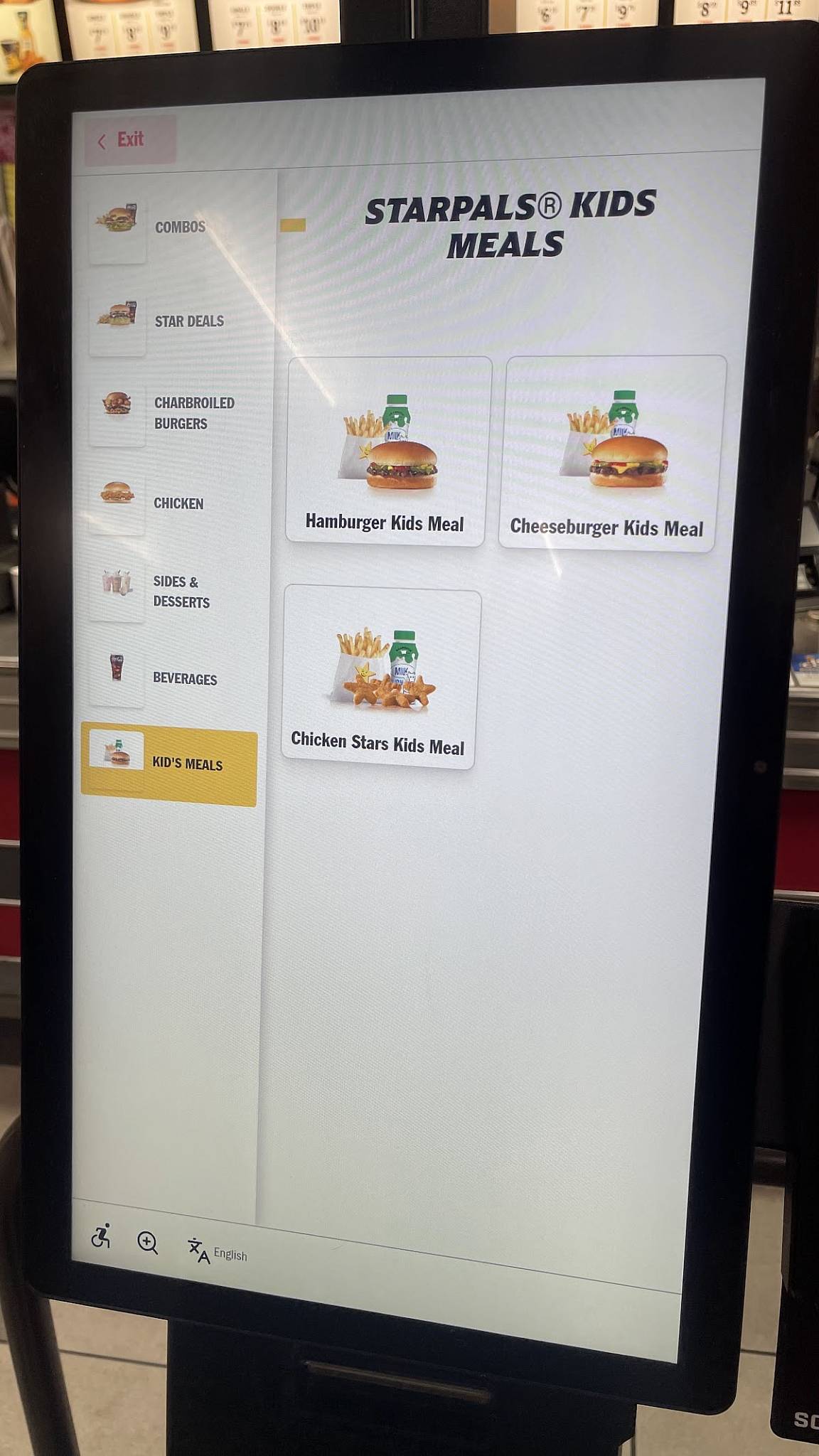 Carl's Jr. меню