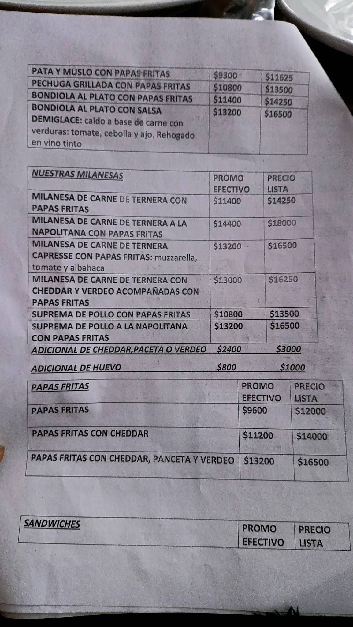 Cerveceria El Federal меню