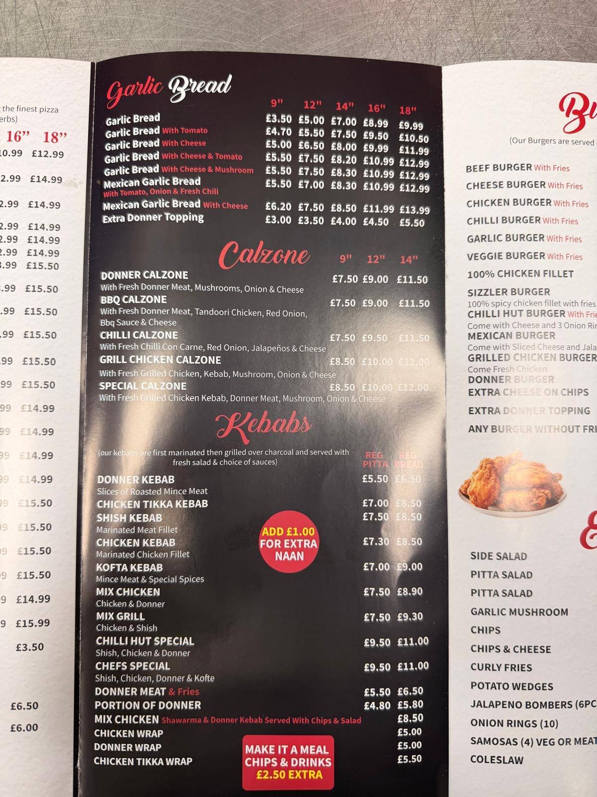 Chilli Hut меню