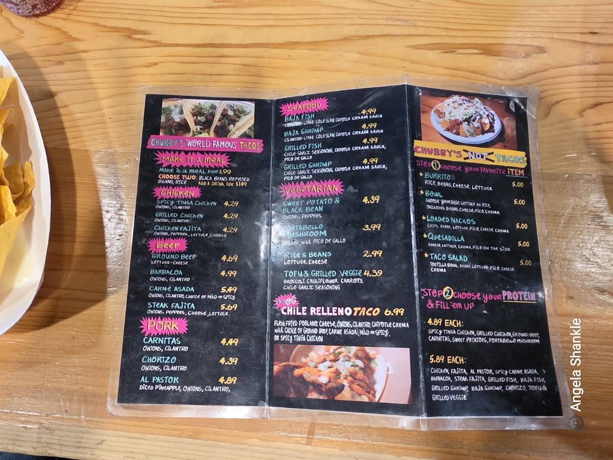 Chubby's Tacos Raleigh меню