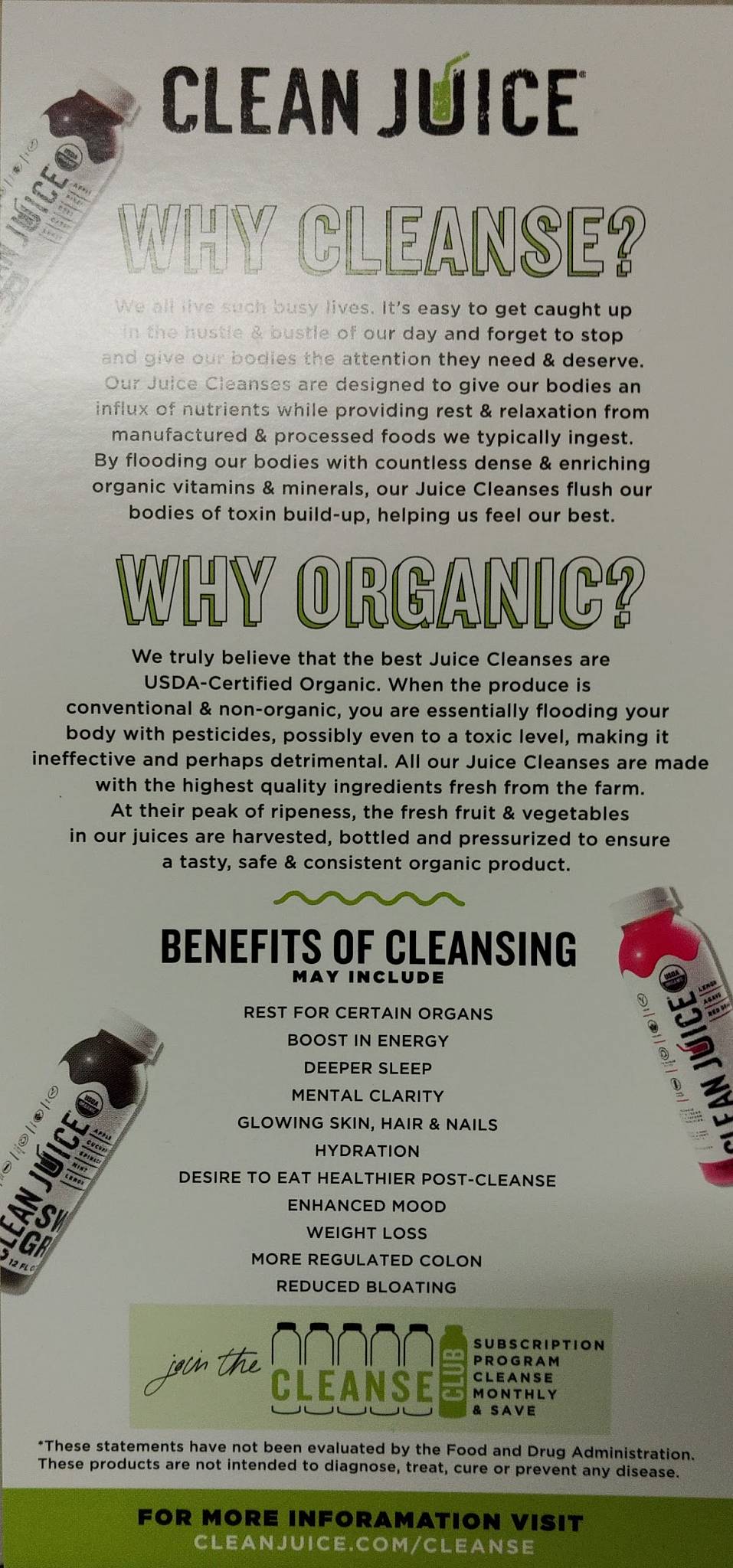 Clean Juice меню