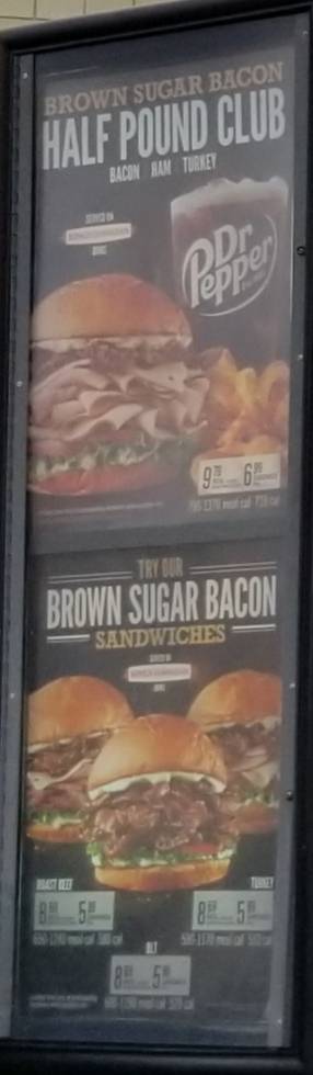 Arby's меню
