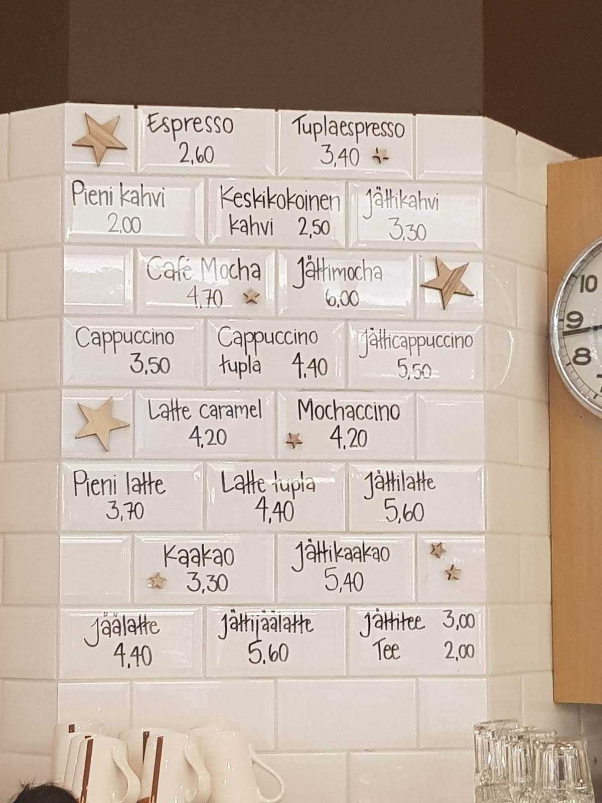 Coffee House Raisio Mylly меню
