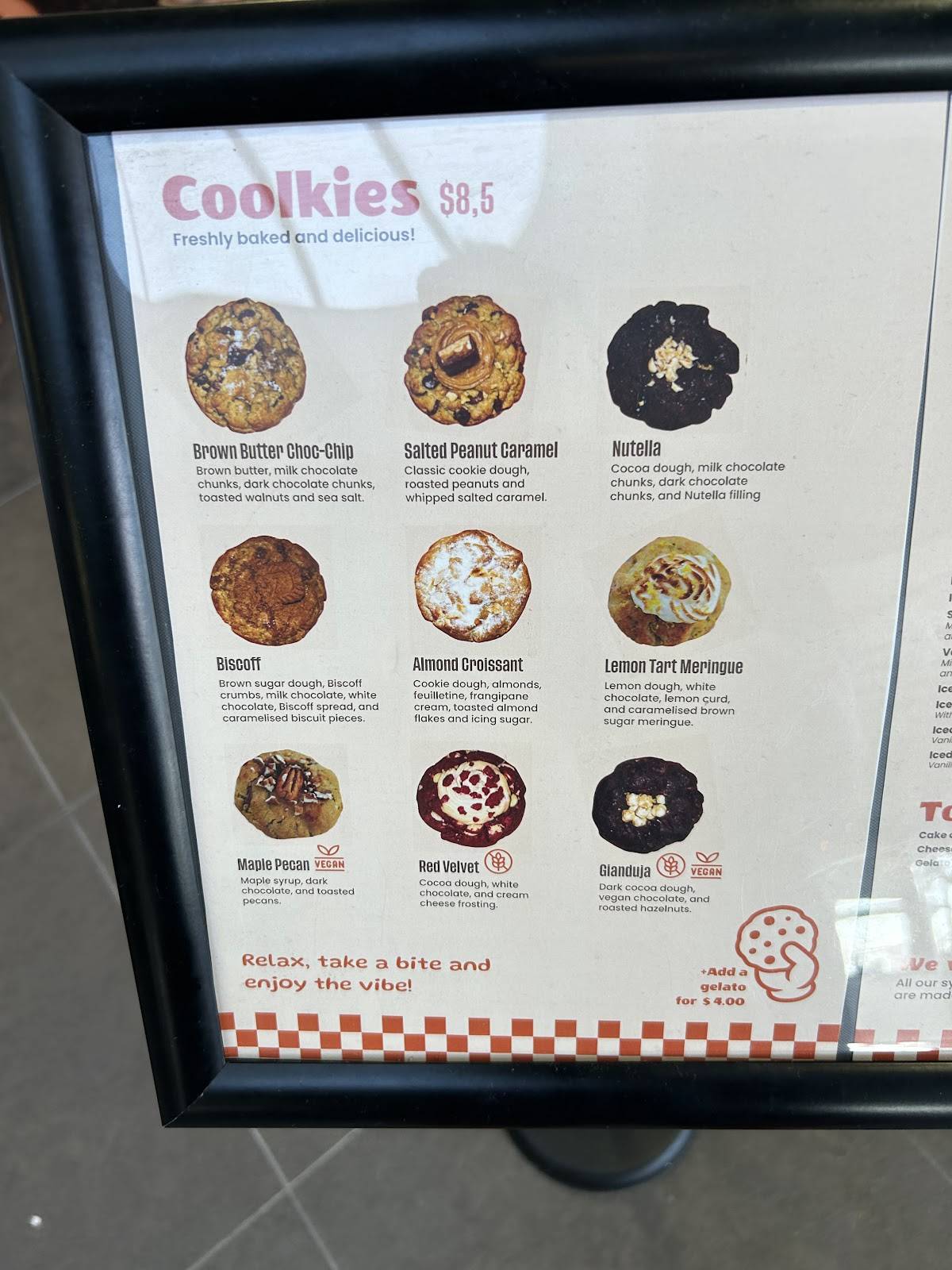Coolkies меню