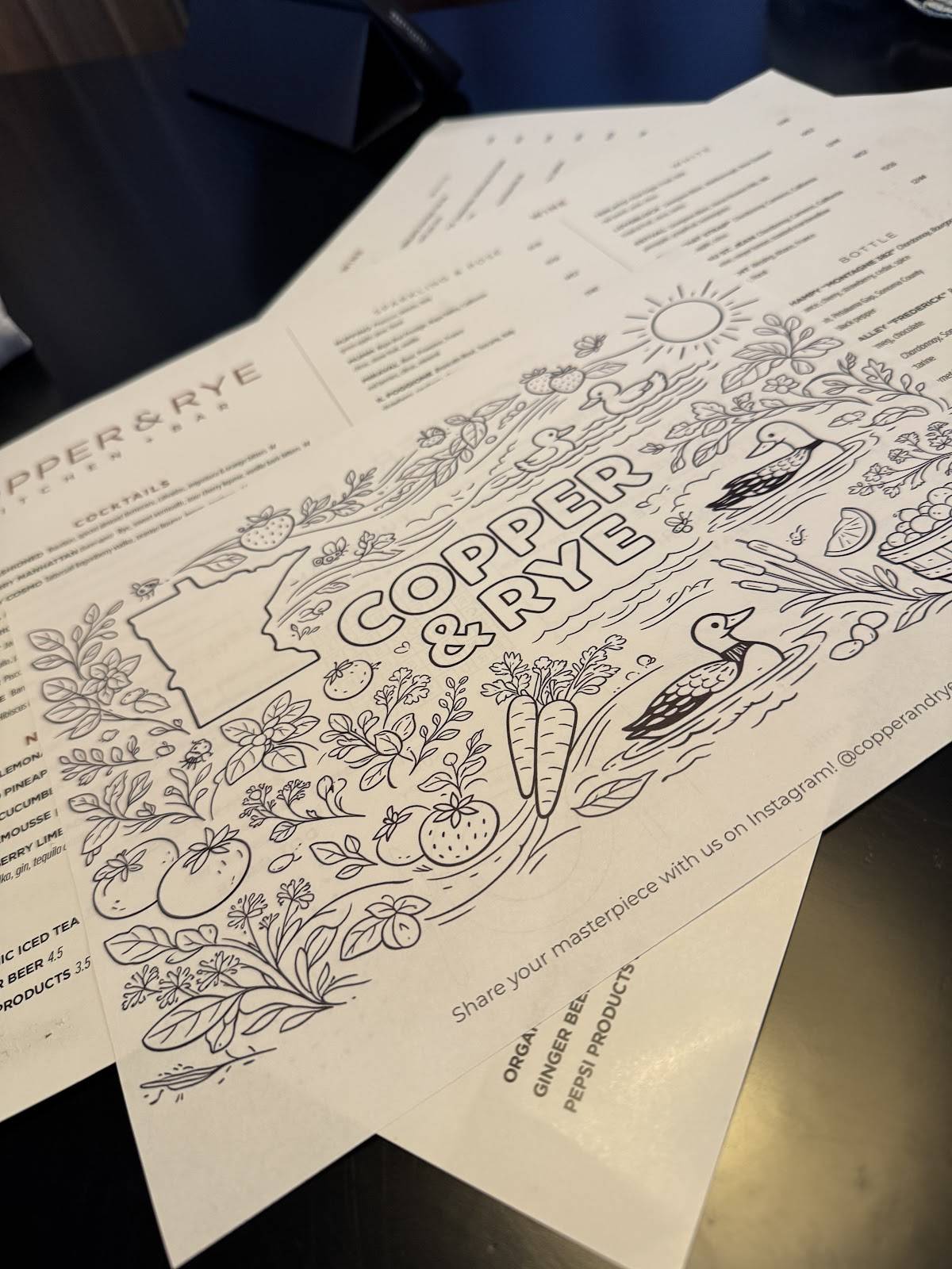 Copper & Rye меню