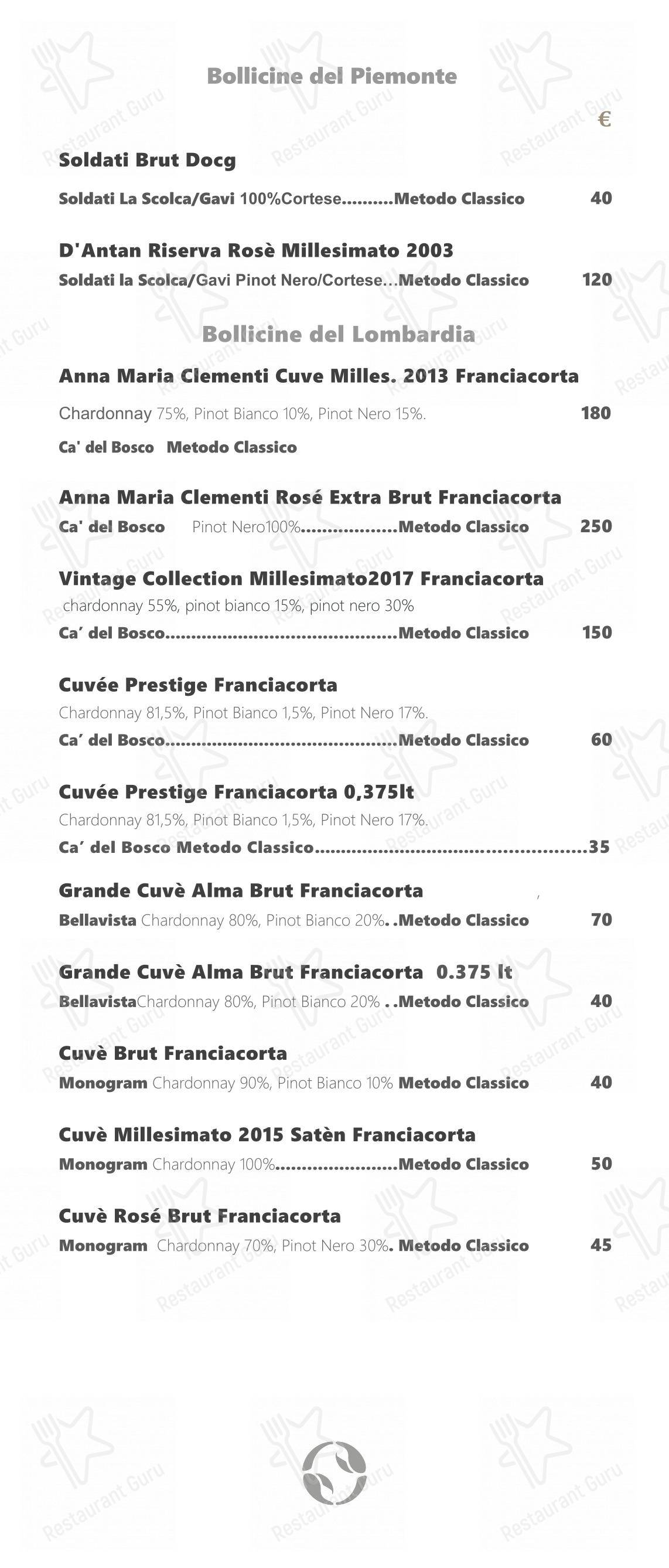 Меню ресторана Ristorante Crab - Меню