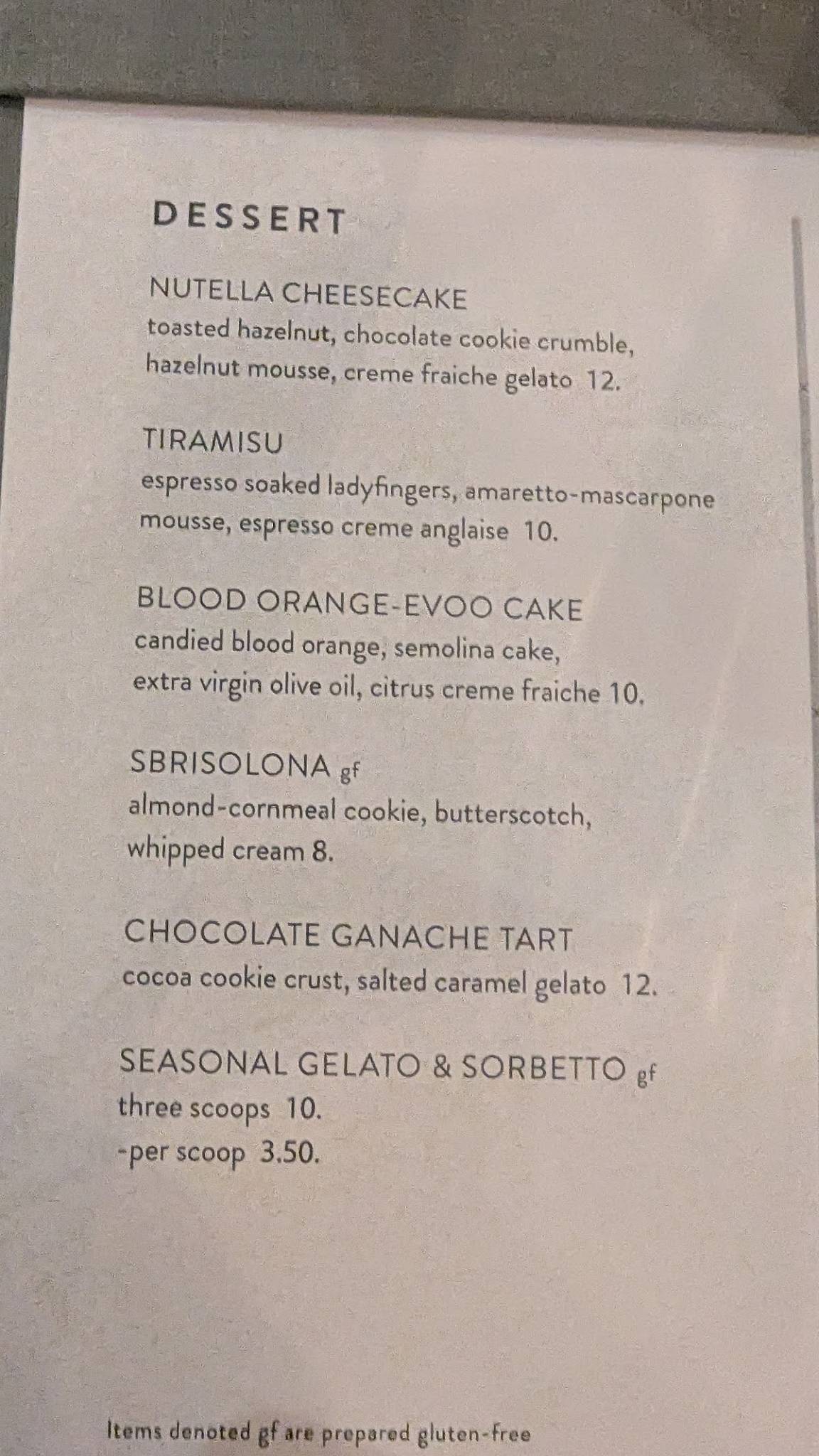 Avvio Ristorante Cranston меню