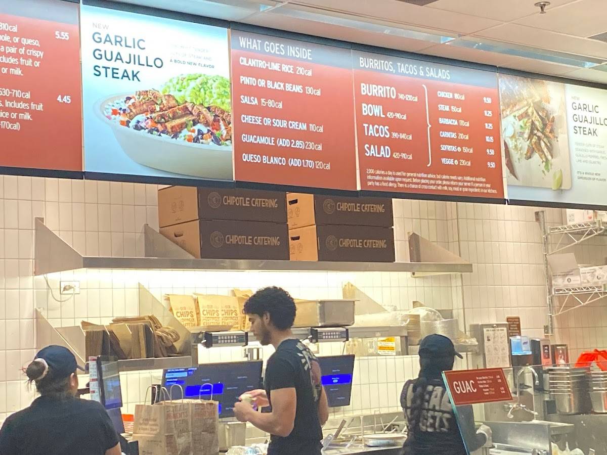 Chipotle Mexican Grill меню