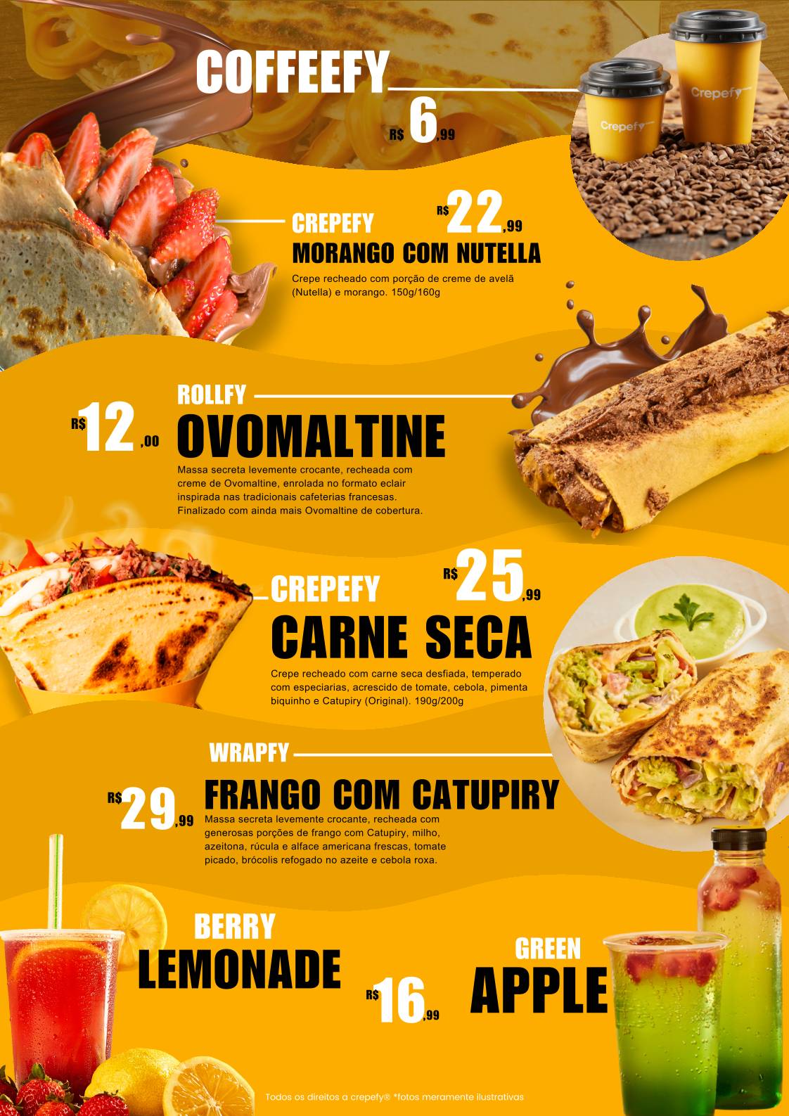 Crepefy Rio do Sul меню