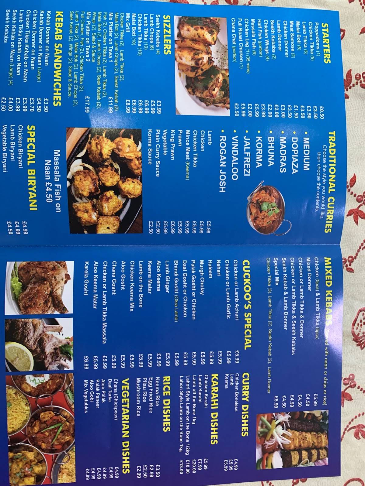 Cuckoos takeway меню