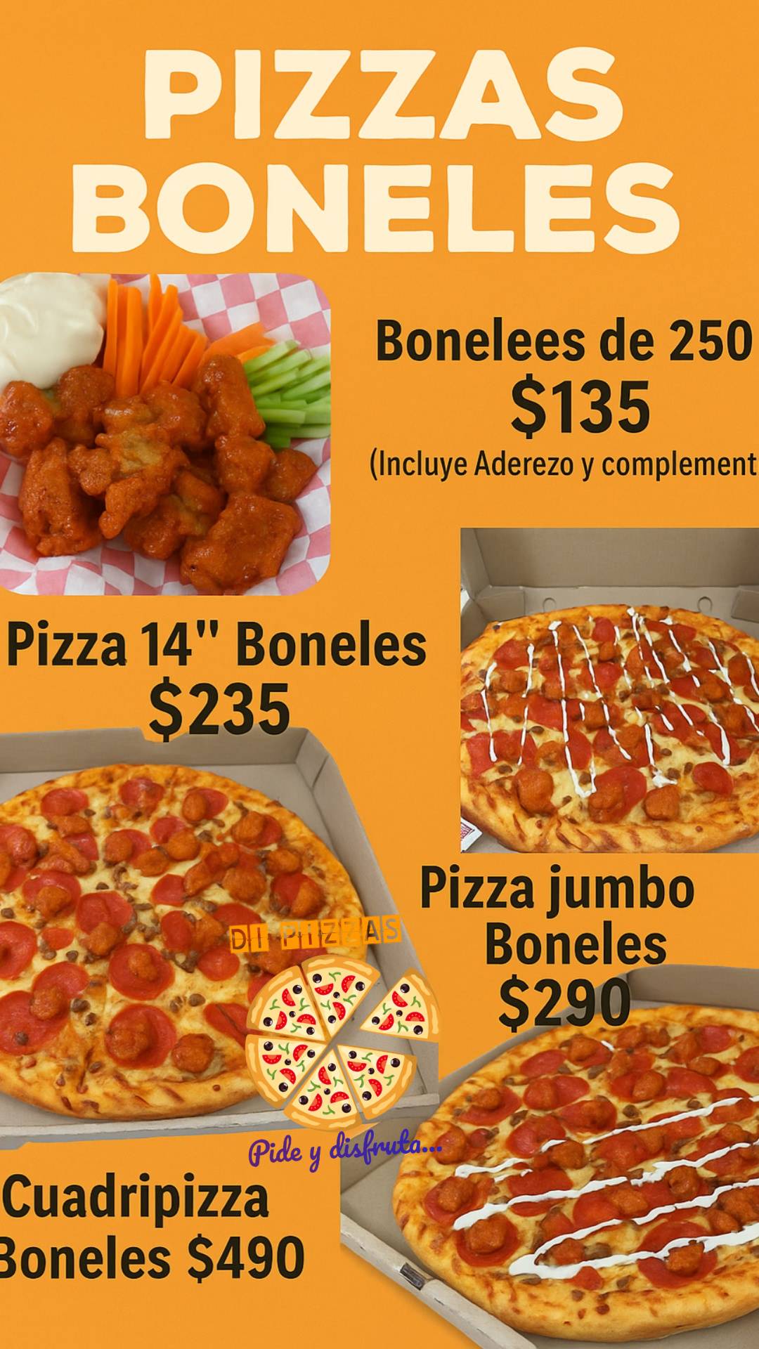 Dipizzas меню