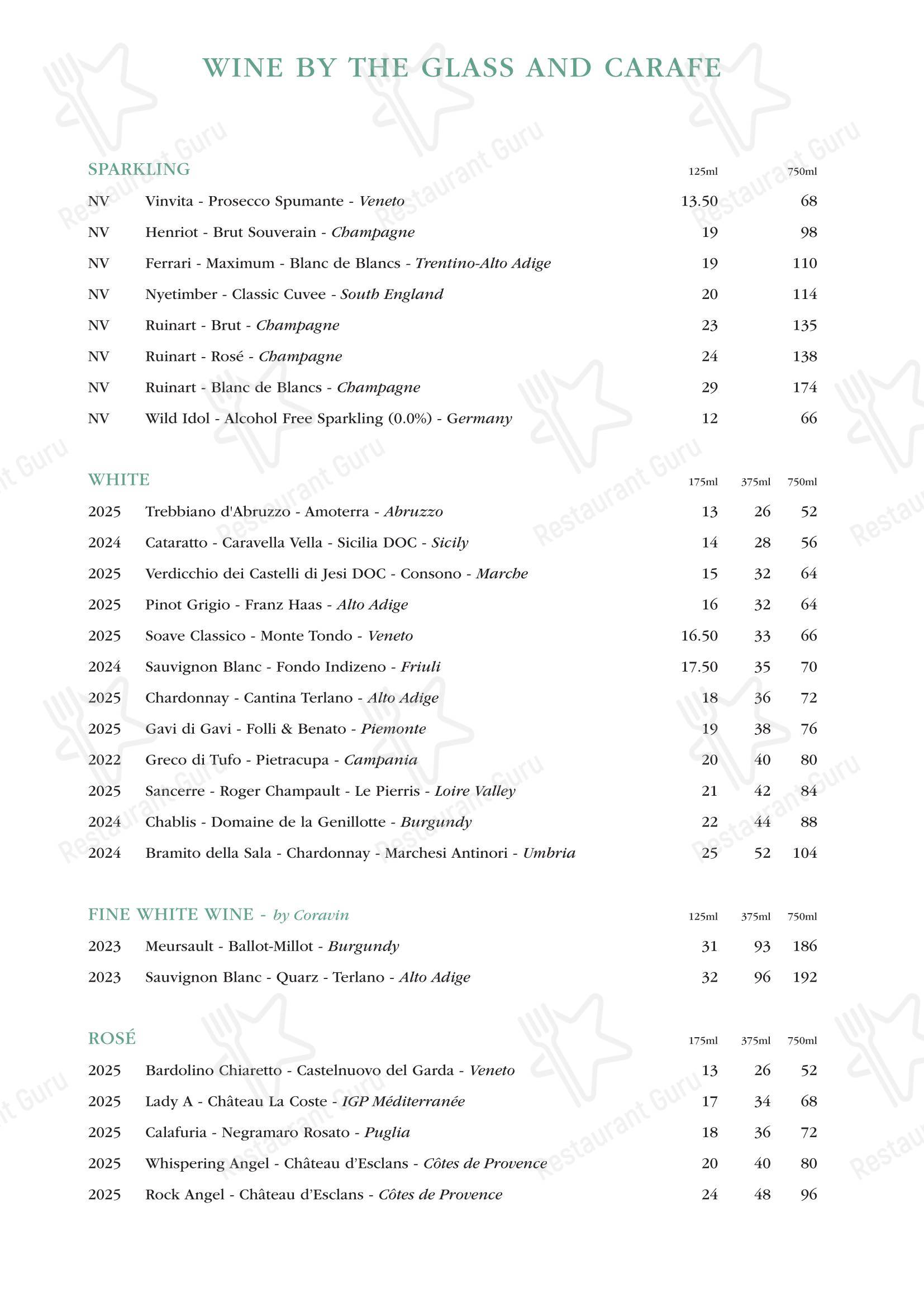 Daphne's в Лондоне - Takeaway Menu