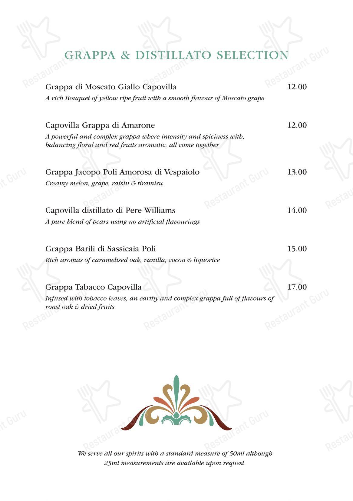 Daphne's в Лондоне - Catering Menu