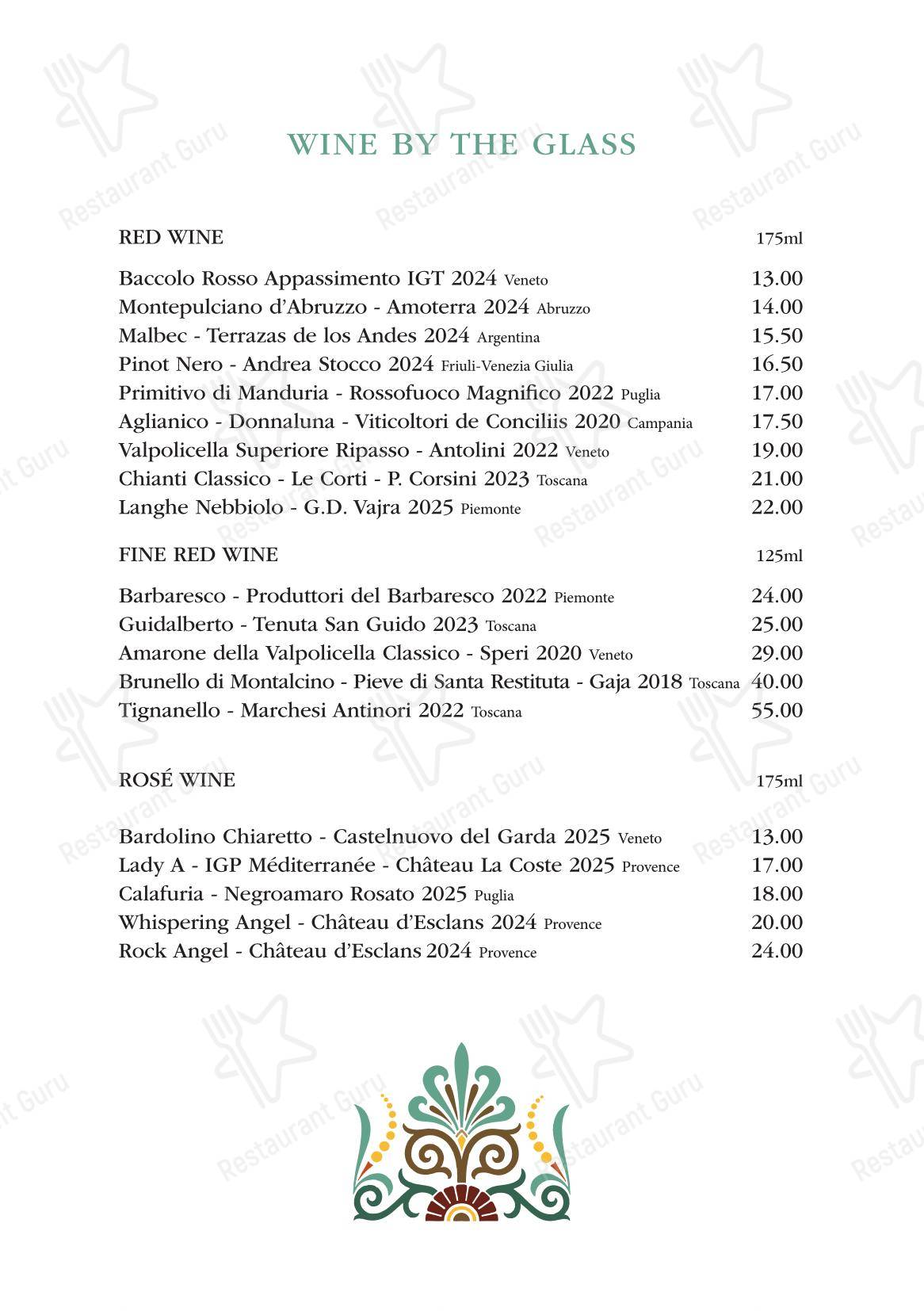 Daphne's в Лондоне - Catering Menu
