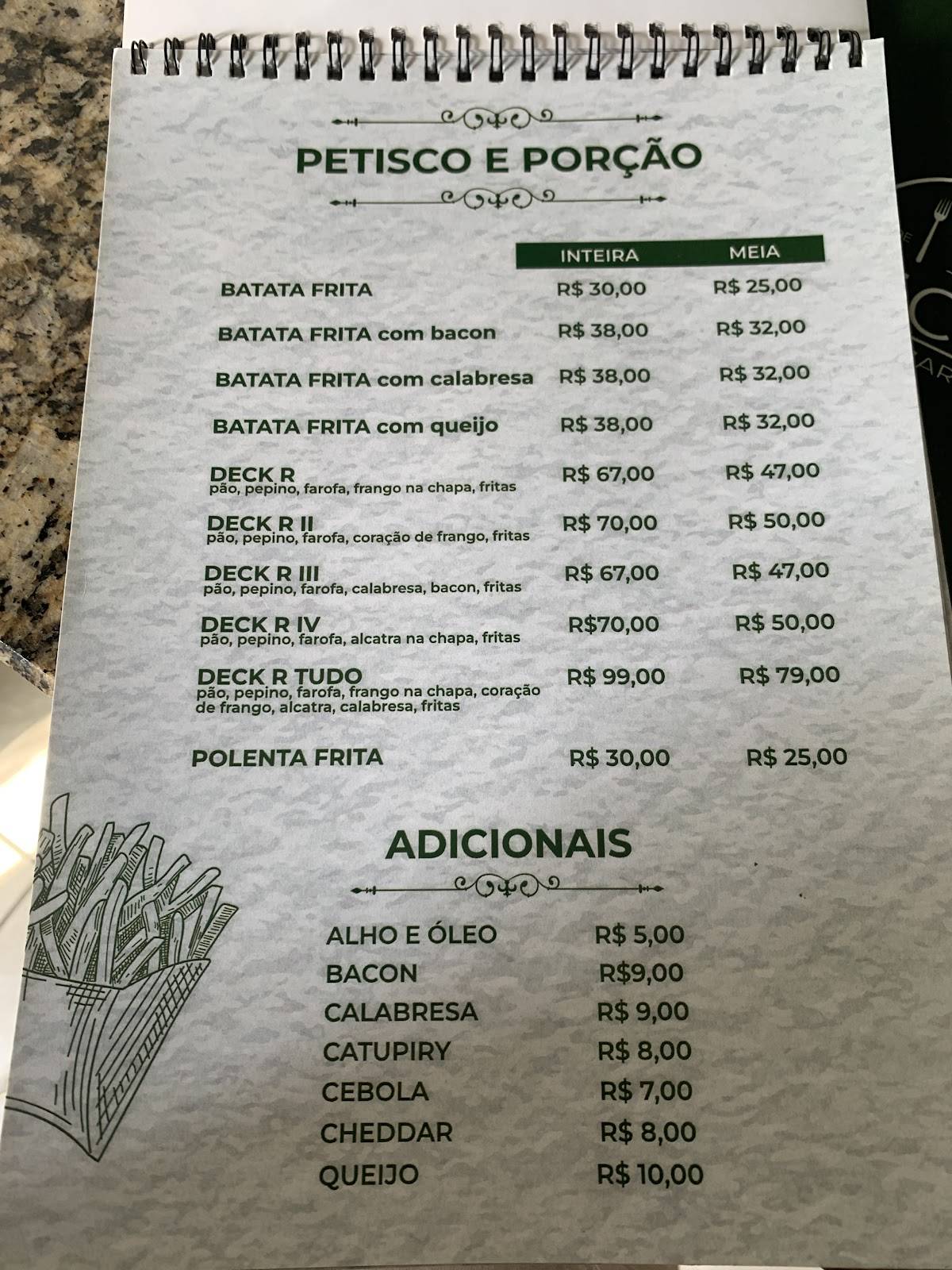 Deck Pizza меню