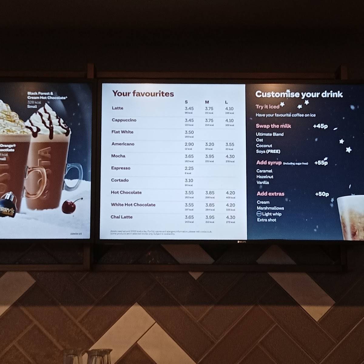 Costa Coffee - Lord Street меню