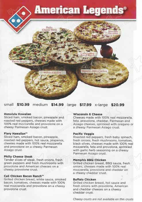 Domino's меню