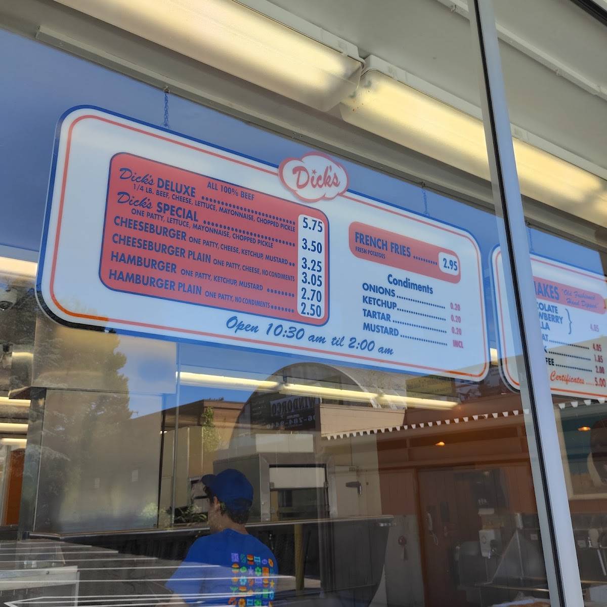 Dick's Drive-In меню