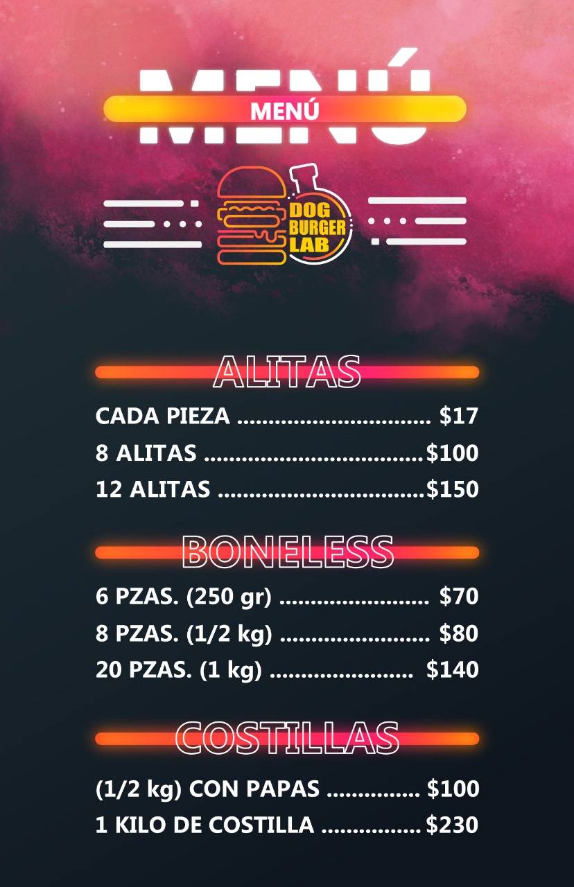 Dog Burger Lab меню