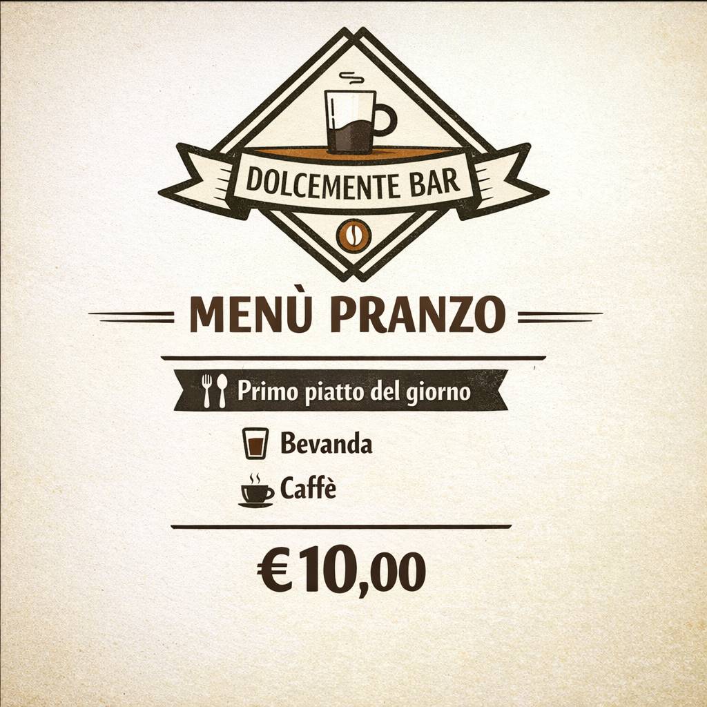Dolcemente Bar меню