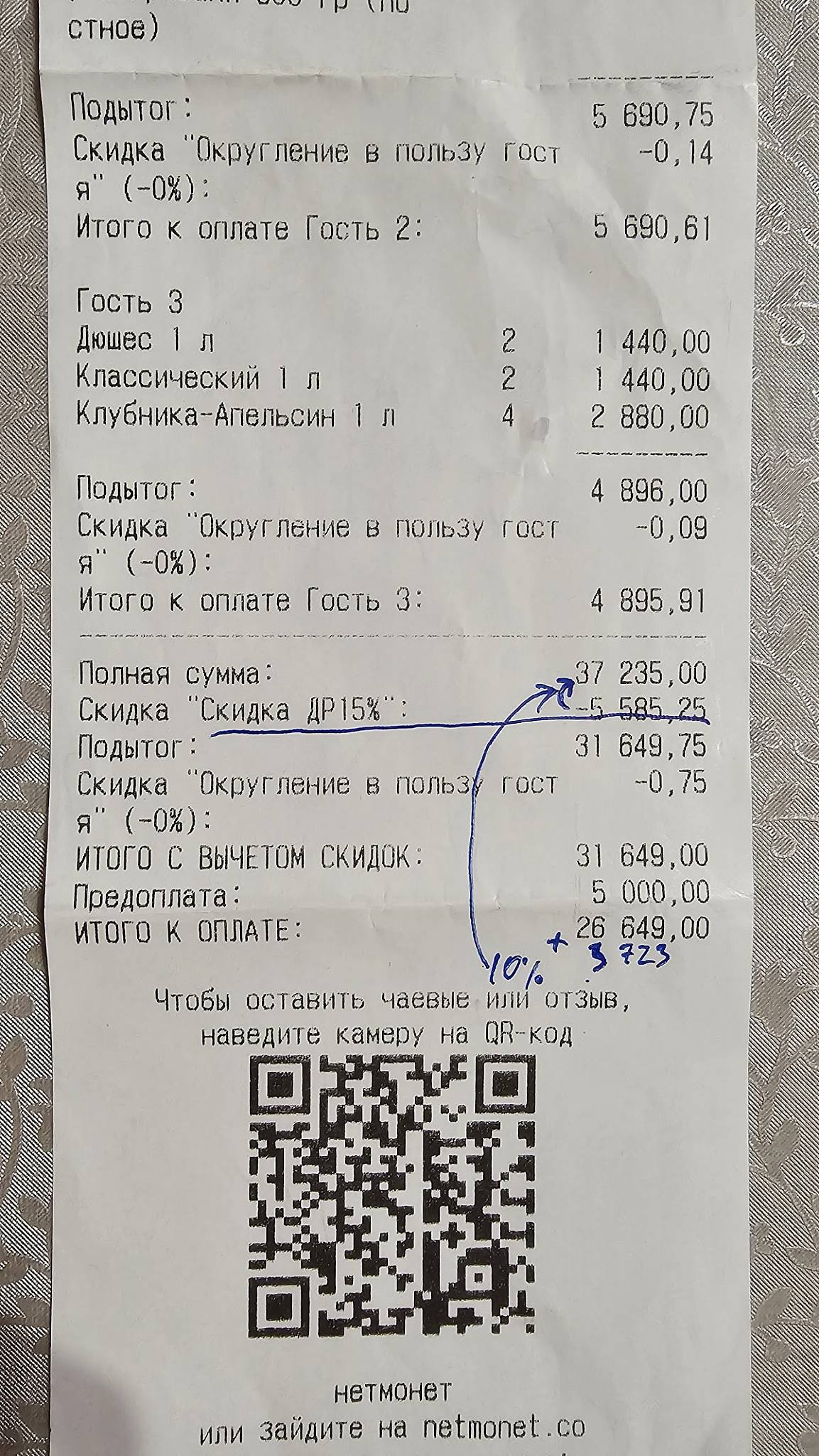 Дом Куксу меню