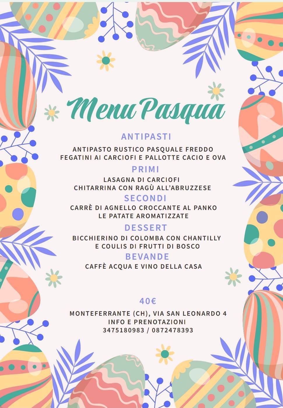 Doma Ristorante меню