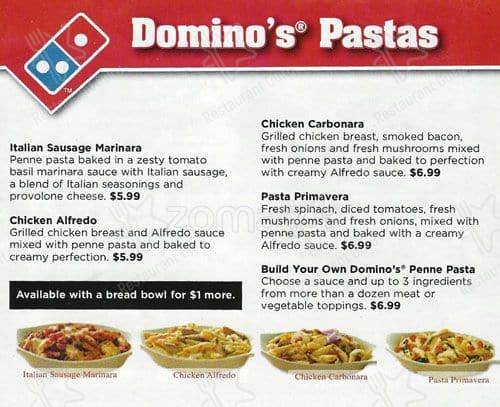 Domino's меню