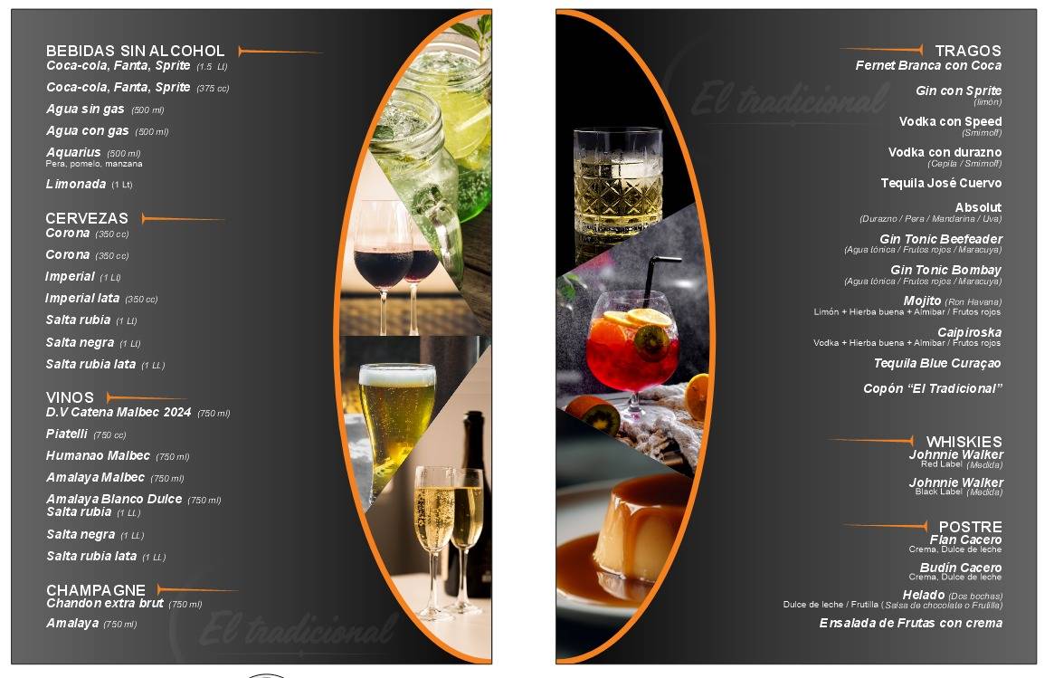 EL TRADICIONAL RESTO BAR меню